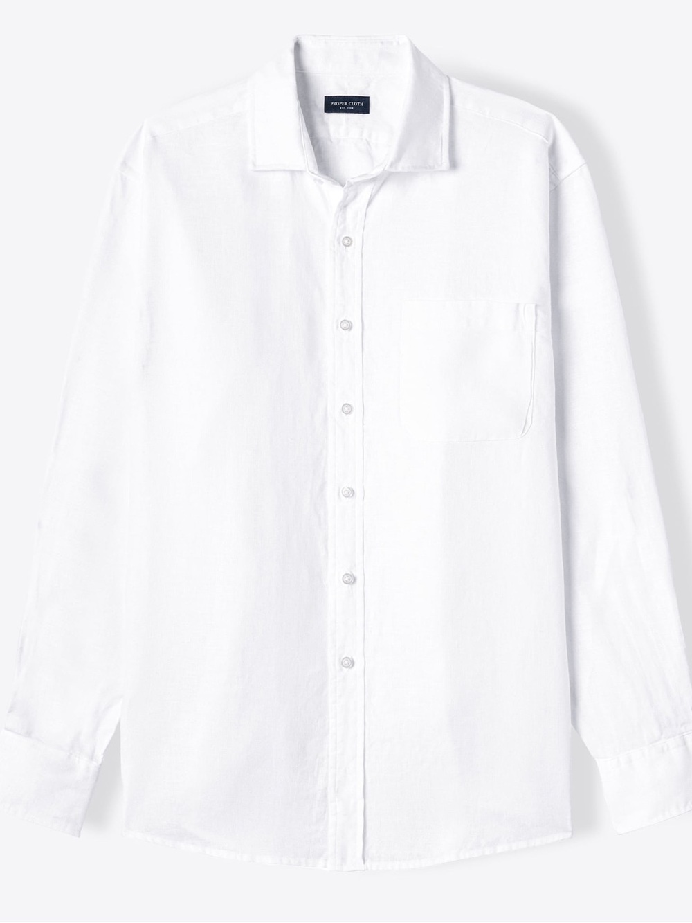 Proper Cloth Positano White Linen Button Down Shirt Men’s XL 16.5